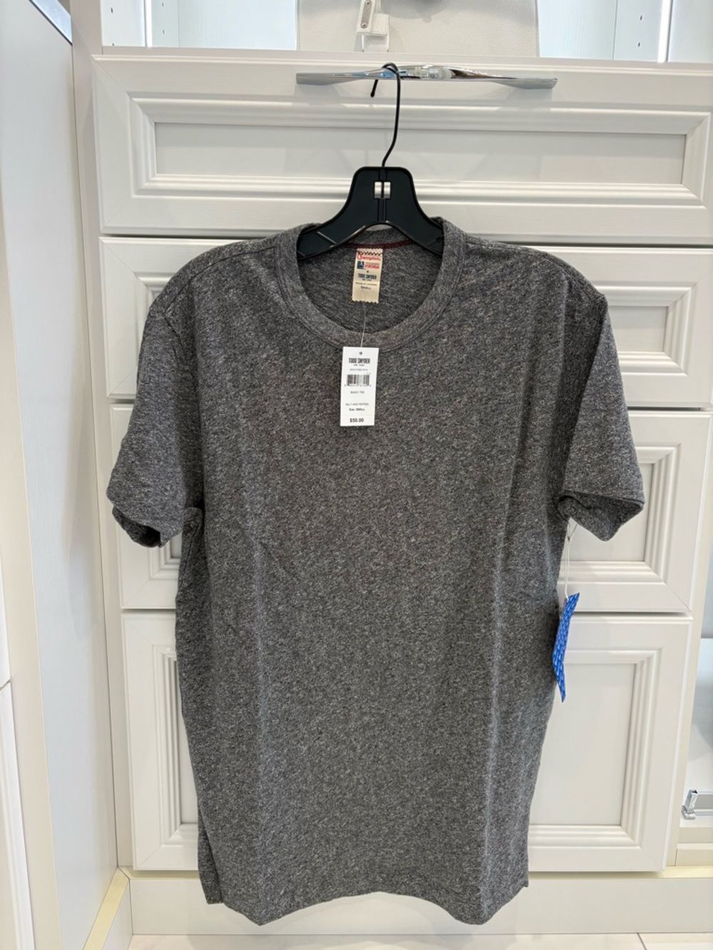 Todd Snyder Basic Tee Salt and Pepper Short Sleeve Crew